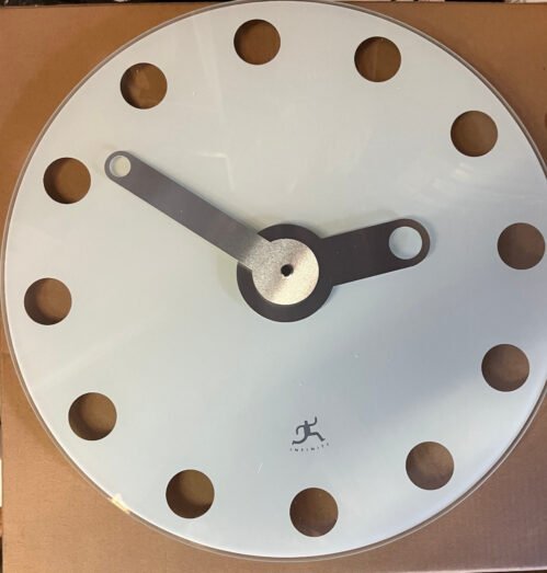Infinity Instruments Minimalist Modern Wall clock with Glass Cover & Silent