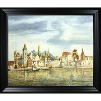 Innsbruck Seen from the North by Albrecht Durer Black Matte Framed Architecture image
