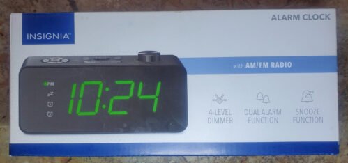Insignia Digital AM/FM Dual Alarm Clock - Black - NS-ALCL24 - Open Box (O-20102)