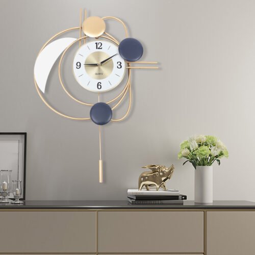 Inspired Modern Wall Clock Nordic Metal Hanging Clocks 3D Mute Design Art Decor 3