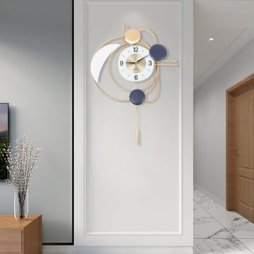 Inspired Modern Wall Clock Nordic Metal Hanging Clocks 3D Mute Design Art Decor