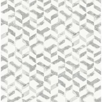 Instep Platinum Abstract Geometric Platinum Wallpaper Sample