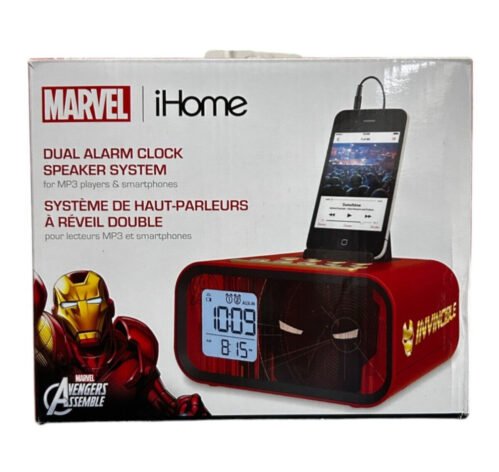 Iron Man Dual Alarm Clock Speaker System (MR-M23)