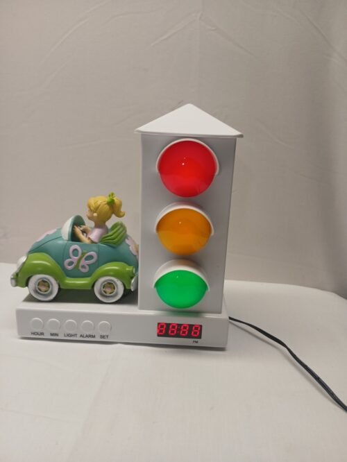 It's About Time Stoplight Sleep Enhancing Alarm Clock for Kids (Girl Car Clock)