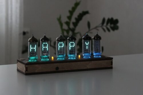 IV-17 VFD TUBE CLOCK WATCH NIXIE ERA | CUSTOM TEXT TEMPERATURE REMOTE CONTROL