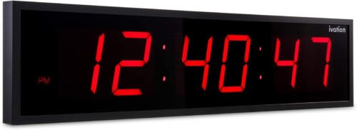 Ivation Huge Large Big Oversized Digital LED Clock - Shelf or Wall Mount