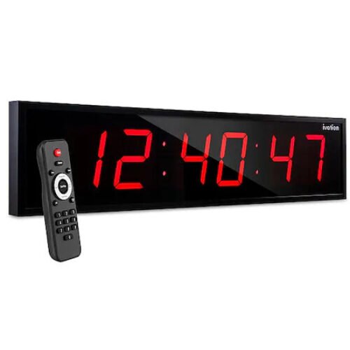 Ivation Jid0148tred Digital Clock,Led,Rectangle,48" W,Red