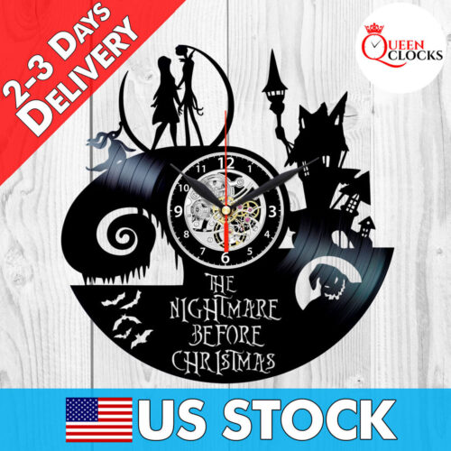 Jack Skellington Nightmare Before Christmas Vinyl Record Wall Clock Gifts Decor category image