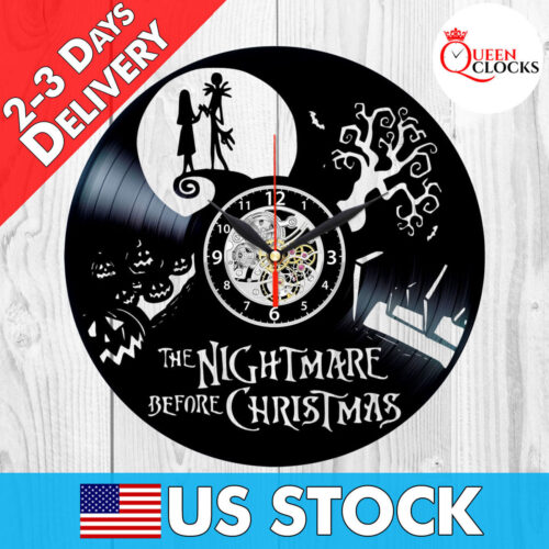 Jack Skellington Nightmare Before Christmas Vinyl Record Wall Clock Gifts Decor alternate image