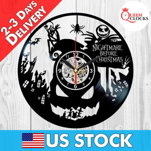 Jack Skellington Nightmare Before Christmas Vinyl Record Wall Clock Gifts Decor alternate image nine