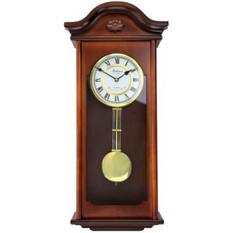 Jacob 22.75 in. Mahogany Chiming Pendulum Wall Clock