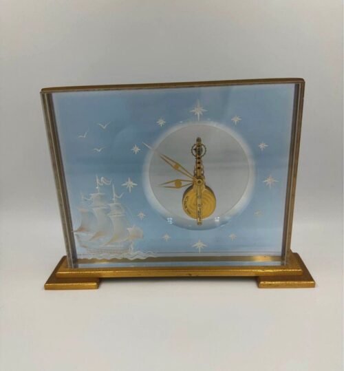 JAEGER-LECOULTRE AQUARIUM PENDULE BAGUETTE REF.316 Mantel Clock Circa 1960s