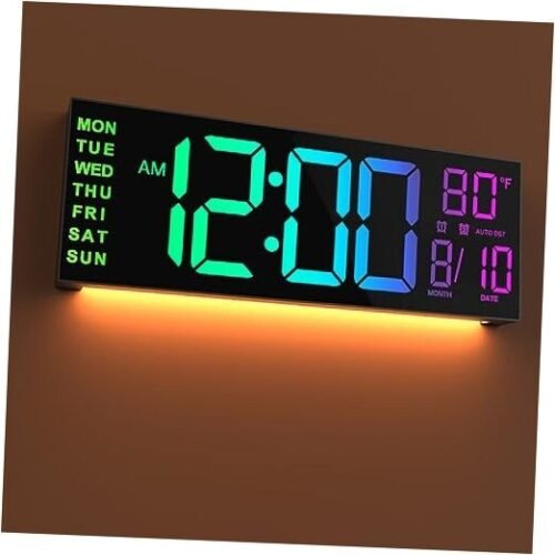 JALL 16" Large Digital Wall Mount Clock, Count Down Timer with Remote, Alarm,