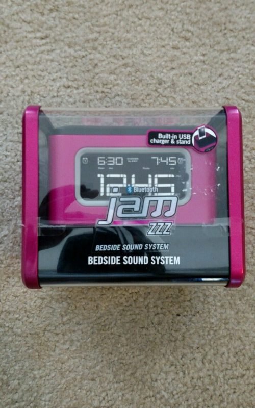 Jam ZZZ Bluetooth Wireless Bedside Sound System AM FM Alarm Clock/Device Charger