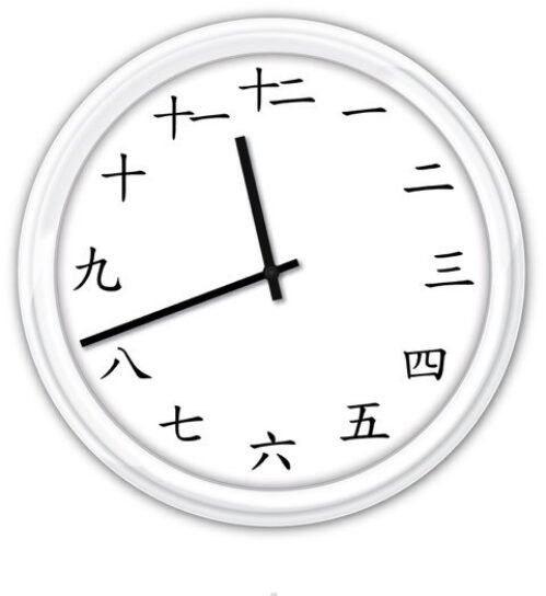 Japanese Chinese Kanji Numerals Wall Clock - Modern Decor - GREAT GIFT