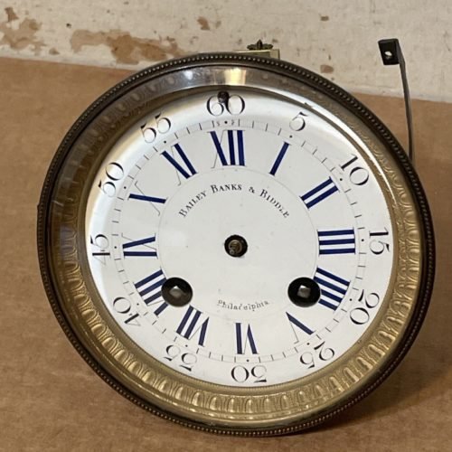 Japy Freres French Mantle Clock Movement Parts Bailey Banks Biddle Philadelphia