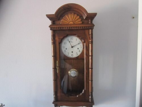 JAUCH WEST GERMAN WESTMINSTER CHIMES QUARTER HOUR 8 DAY REGULATOR WALL CLOCK