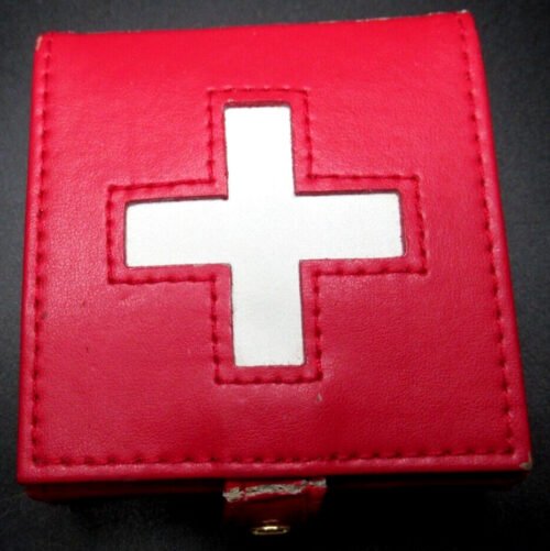 JEAN LOUIS Red Cross Vintage Travel Alarm Clock