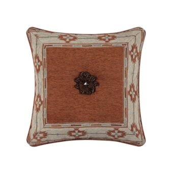 Jefferson Clay Polyester Southwest 18 in. Square Decorative Throw Pillow 18 in....