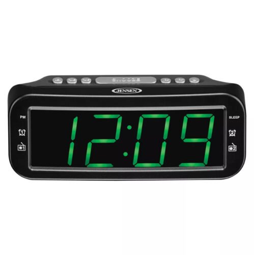 JENSEN Digital AM/FM Dual Alarm Clock Radio - Black
