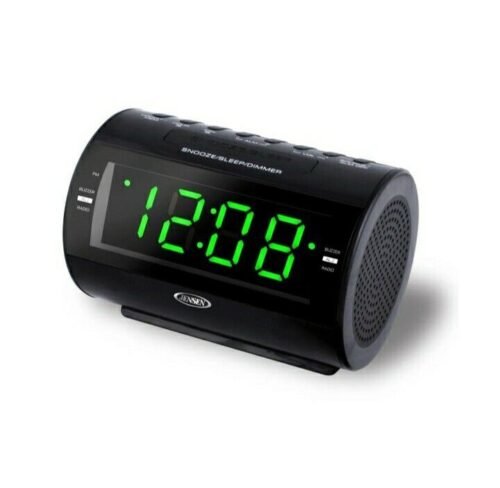 JENSEN JCR-210 AM/FM Digital Dual Alarm Clock Radio with Nature Sounds