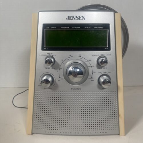 Jensen JCR-560 Dual Alarm Clock Stereo CD Player AM/FM Radio
