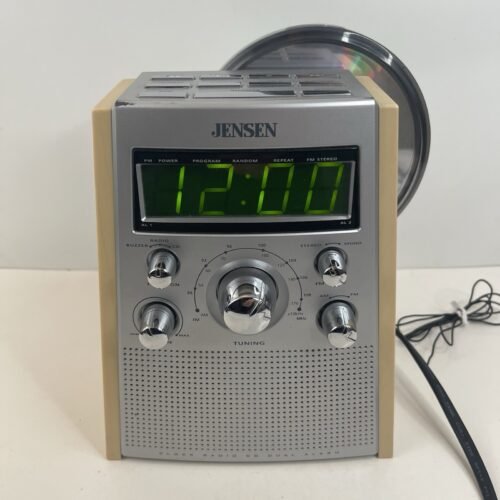 Jensen JCR-560 Dual Alarm Clock Stereo CD Player AM/FM Radio Tested