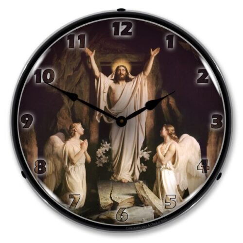 Jesus The Resurrection LED Backlit Clock