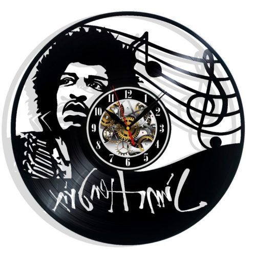 Jimi Hendrix Wall Clock - Retro Decor - Unique Home Accent - Perfect Gift