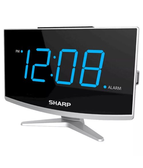 Jumbo LED Curved Display Alarm Clock - Sharp