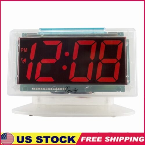 Jumbo Red LED Electric Alarm Clock Battery Backup Snooze Function Large Display