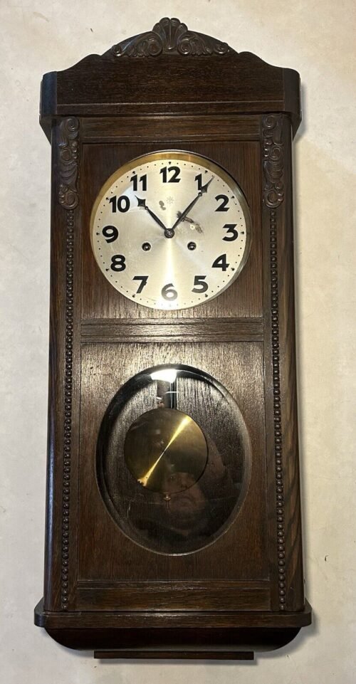 Junghans German Vienna Art Deco Box Regulator Wall Clock