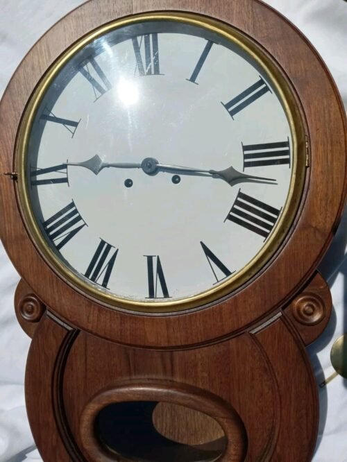 Just got SERVICED, Adjusted &s WORKING Large Figure 8 Antique Wall Clock #8 Free