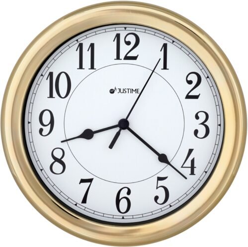 JUSTIME Simply Water Resistant 8.5" RV office, Boats Wall Clock Quiet Sweep