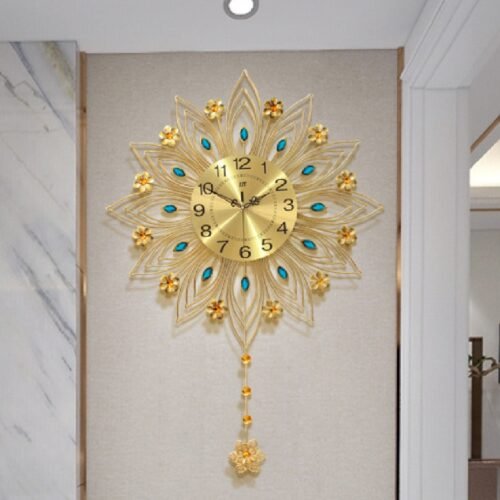JY 16.93in Large Wall Clock For Living Room Elegant Modern Silent Wall Clock
