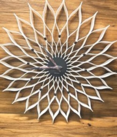 KARLSSON Contemporary Wall Clock White 20" "Sunflower"