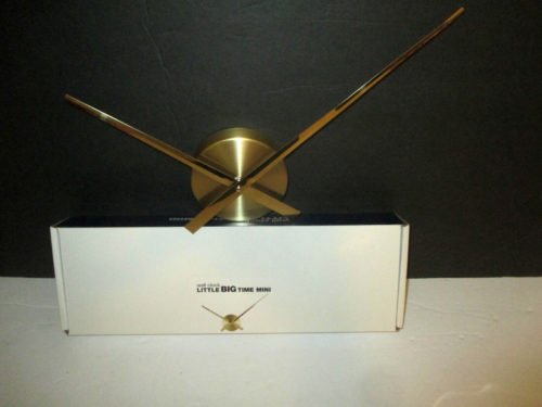 KARLSSON LITTLE BIG TIME MINI WALL CLOCK GOLD TONE COLOR 14" NEW OPEN BOX NICE
