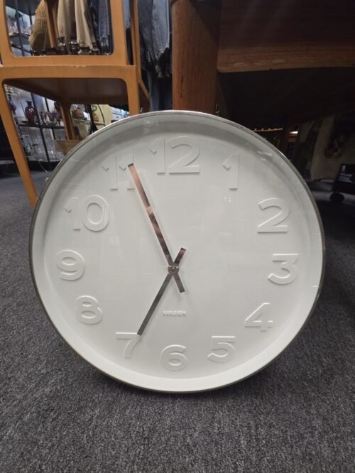 Karlsson "Mr. White Numbers" Minimalist Wall Clock TESTED