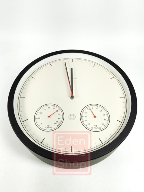 KARLSSON Wall Clock/Wall Clock White w/ Temperature and Humidity 15.5in.