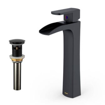 Kassel Single Handle Single Hole Vessel Bathroom Faucet with Matching Pop-Up Drain...