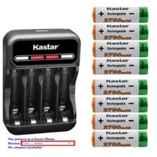 Kastar AA 1.2V 2700mAh Ni-MH Battery CMH4 Charger for Camera Flash Flashlight
