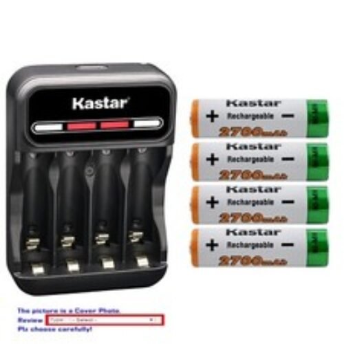 Kastar Battery CMH4 Charger for Panasonic Eneloop AA BK-3MCCA8BA STILO 2700mAh