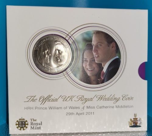 Kate Middleton Prince William Royal Wedding Silver Coin Family 2011 Catherine UK