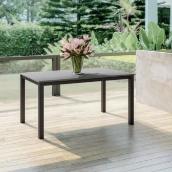 kathy ireland Homes and Gardens Madison Ave. 60 in. Aluminum/Concrete Outdoor Dining...
