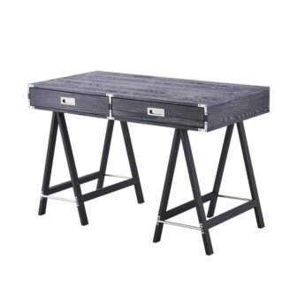 Kawai 47.2 in Rectangular Black MDF Material 2-Drawers Executive Desk