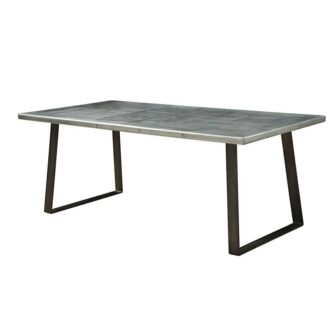 Kaylia Aluminum and Gunmetal Dining Table