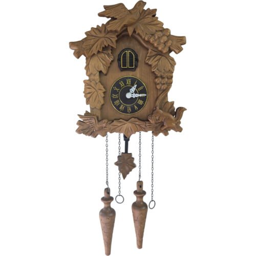 Kendal Handcrafted Linden Wood Cuckoo Clock with Hand Carved and Night Silencer