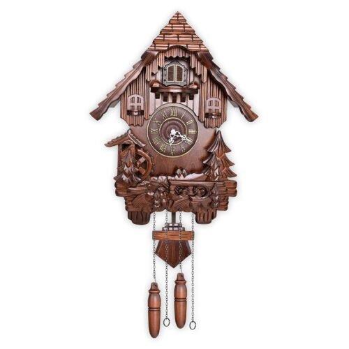 Kendal Handcrafted Wood Cuckoo Clock Wall Clock Home Decor w/ Black Forest House