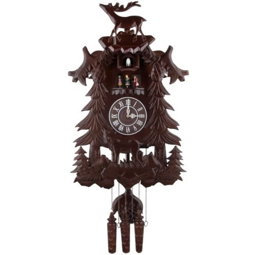 Kendal Vivid Large Handcrafted Wood Cuckoo Clock with 4 Dancers Dancing & Music