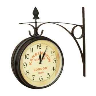 Kensington Station Black Large Double Sided Clock